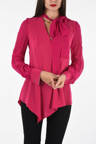 STUDIO tie neck blouse NUNZIO with cufflinks 