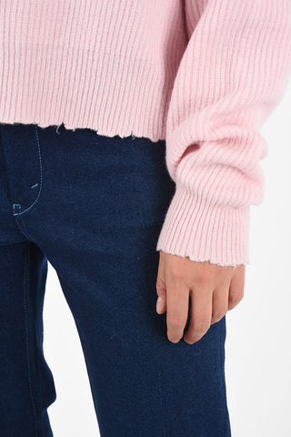 maglia oversized girocollo a crochet