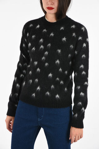 Crewneck Sweater with Embroidered Stars