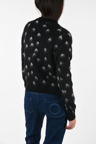 Crewneck Sweater with Embroidered Stars