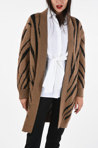 tiger-printed cardigan CARLO with pockets
