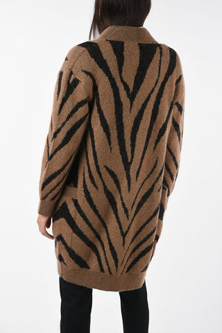 tiger-printed cardigan CARLO with pockets