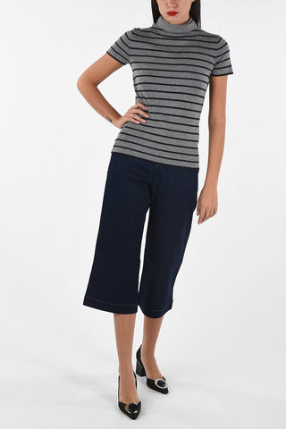 COLLEZIONI Striped Knitted T-shirt