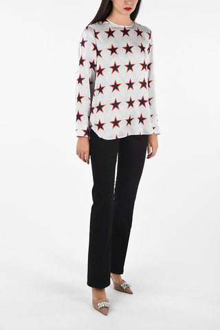  silk blouse VIGILE with printed stars