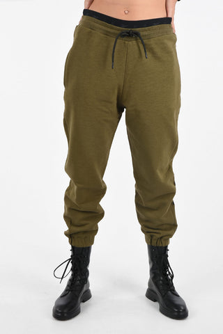 cotton joggers with logo waist band
