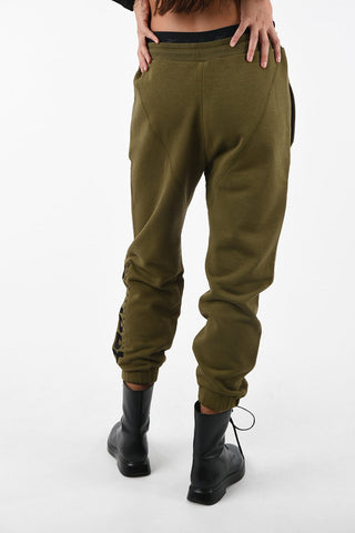 cotton joggers with logo waist band