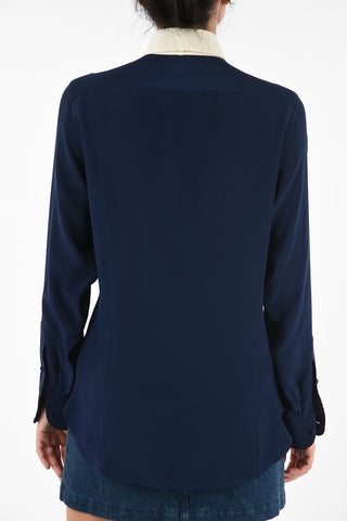  camicia pin tuck in seta