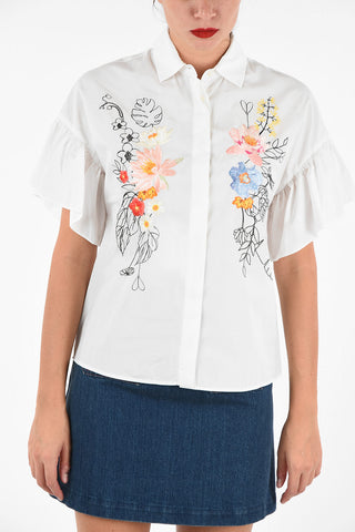 WEEKEND Shirt ANAGNI with Floral Embroideries