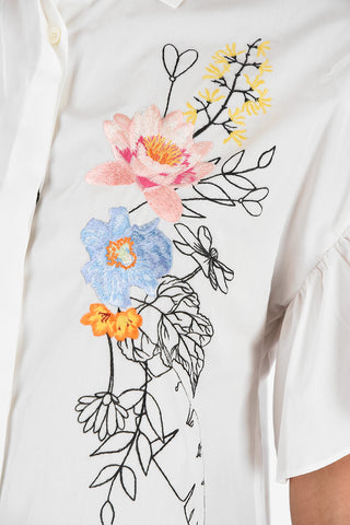 WEEKEND Shirt ANAGNI with Floral Embroideries