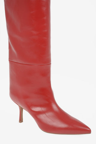 Leather Over the Knee MILLIE Pull On Boots 8.5cm