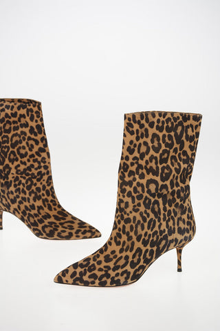 Animal Printed Suede VERY BOOGIE Pull On Boots 6cm