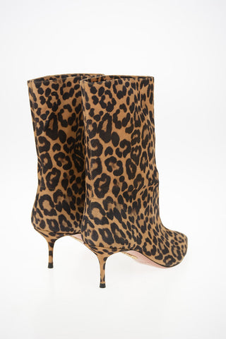 Animal Printed Suede VERY BOOGIE Pull On Boots 6cm