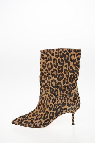 Animal Printed Suede VERY BOOGIE Pull On Boots 6cm