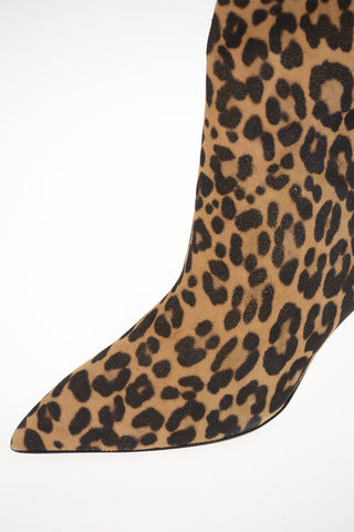 Animal Printed Suede VERY BOOGIE Pull On Boots 6cm