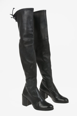 Leather Over the Knee TIELAND Pull On Boots 8.5cm
