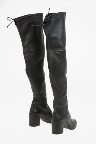 Leather Over the Knee TIELAND Pull On Boots 8.5cm