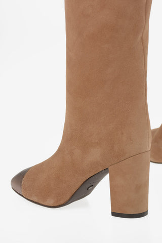 Stivali Pull On Sopra al Ginocchio KIMBERLY in Suede 8.5cm
