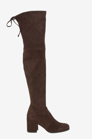 Suede TIELAND Over the Knee Pull On Boots 7CM