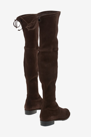 Suede LOWLAND Over the Knee Pull On Boots