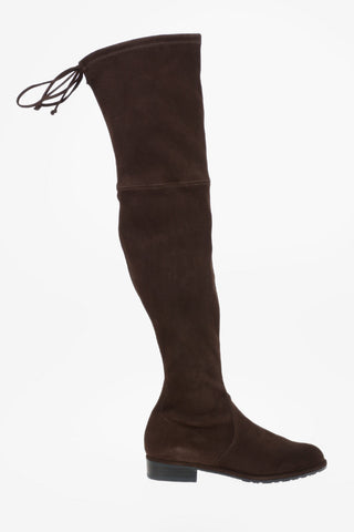 Suede LOWLAND Over the Knee Pull On Boots