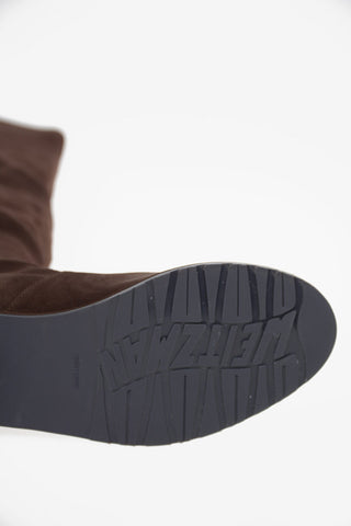 Suede LOWLAND Over the Knee Pull On Boots