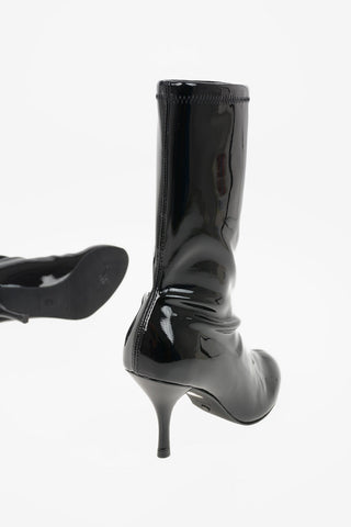 Vinyl SLAINE Sock Boots 10cm