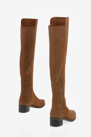 Suede RESERVE Knee Length Pull On Boots 4cm