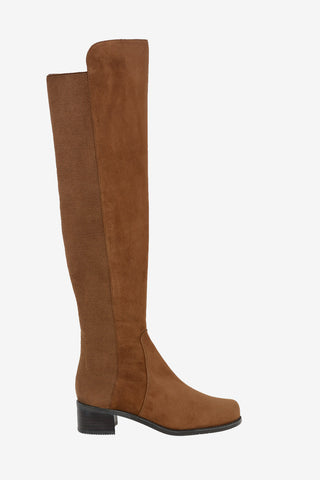 Suede RESERVE Knee Length Pull On Boots 4cm