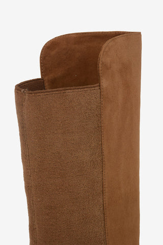 Suede RESERVE Knee Length Pull On Boots 4cm
