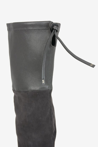 Suede HELENA 30 Over the Knee Pull On Boots 3 cm