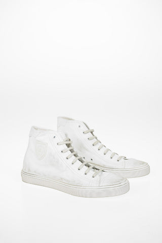 Leather Vintage Effect Sneakers