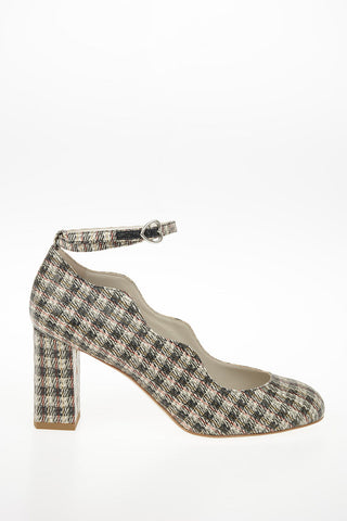8cm faux leather Mary Jane pumps