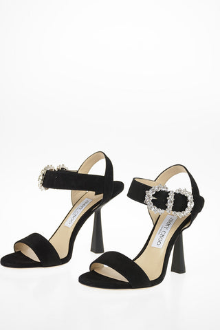Decolletè in Suede con Dettaglio Gioiello 8cm
