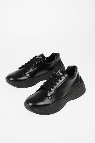 Brushed Leather Sneakers