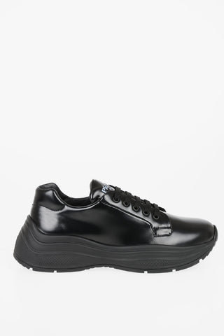 Brushed Leather Sneakers