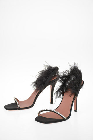 Sandalo in Seta con Dettaglio Strass 10cm