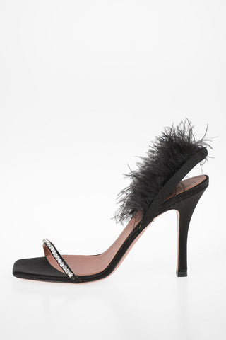 Sandalo in Seta con Dettaglio Strass 10cm