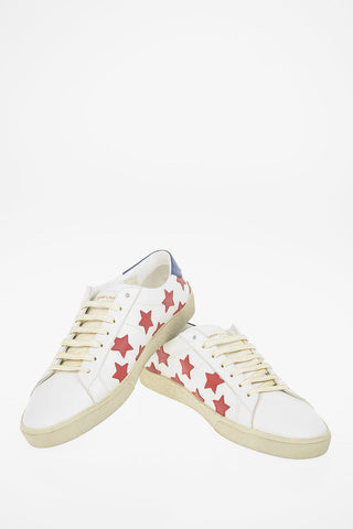 Sneaker in Pelle Ricamo Stelle