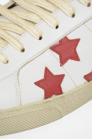 Sneaker in Pelle Ricamo Stelle