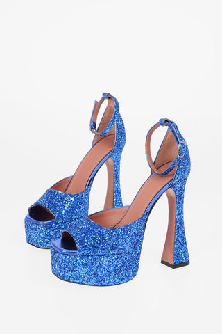 14cm Glittered Ankle-strap sandals