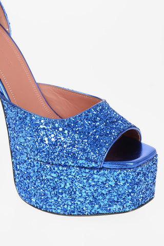 14cm Glittered Ankle-strap sandals