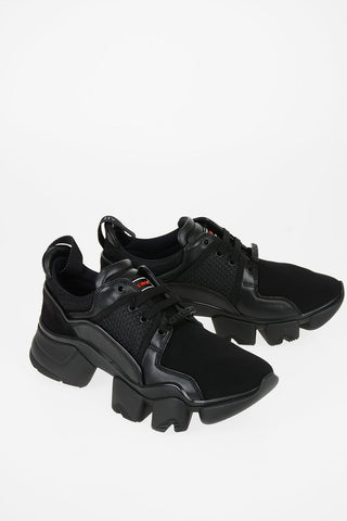 leather and neoprene Sneakers