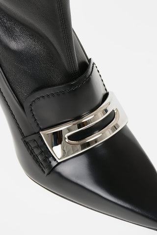 10cm Leather WATSON Sock Ankle Boot