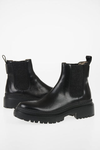 Stivaletti Chelsea in pelle 5cm