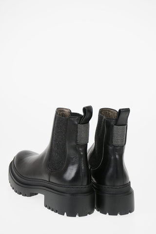 Stivaletti Chelsea in pelle 5cm