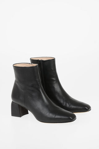 6cm leather MARTI Chunky Heel Ankle boots