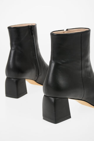 6cm leather MARTI Chunky Heel Ankle boots