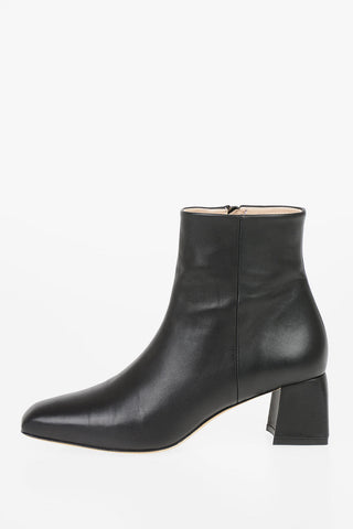 6cm leather MARTI Chunky Heel Ankle boots