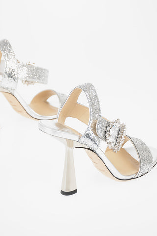 Sandali ankle-strap Glitter 8cm