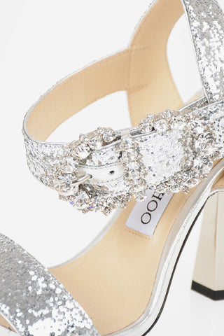 Sandali ankle-strap Glitter 8cm